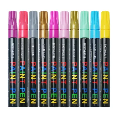 12/24/36 Colors Paint Marker Pens Waterproof Quick Dry for Rocks Painting Glass Plastic Ceramic Wood Metal DIY