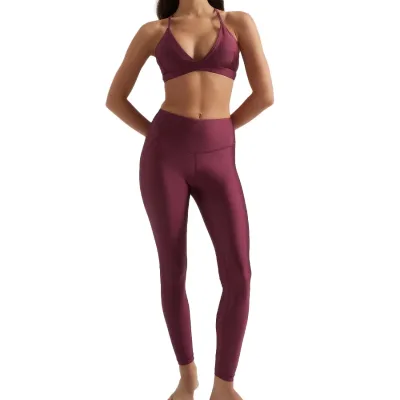 Women's New Shiny Yoga Set Thin Flash Fashion Pearl Training Wear Seamless Plus Size Sports Clothing With Logo on Waist