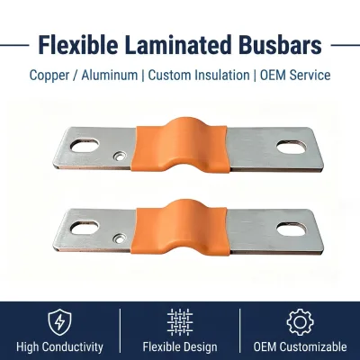 OEM ODM Flexible Copper Busbar Heat Shrink PVC Epoxy Resin Insulated 5V-1000V 5A-2000A Battery Connector for Power Transmission