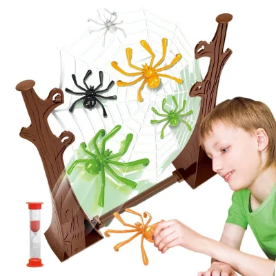 Parent-child Interactive Catapult Spider Web Hanging Game, Desktop Bouncing Spider Game, Spider Web Toy
