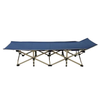 Manufacturer 600D Oxford 10 Steel Legs Folding Bed Camping and Camping Sleeping Bed and Outdoor Camping Folding Bed