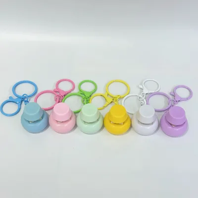 Pressure Reducing Button Keychain Keyboard Creative Colorful Key Chain Bag Charm Pendant Hanging Decoration Keyring