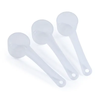 10ml Plastic Measuring Spoon with Flat Bottom & Hole 5g PP Scoop Good Quality