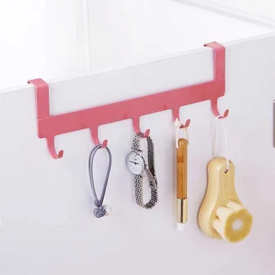 Kitchen Household Cabinet Door Hook Back-mounted No-drilling Storage Rack for the Bedroom Wall-mounted Without Nails