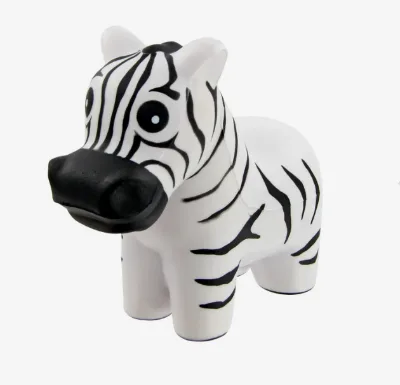 Premium Custom Logo Zebra Stress Reliever Squeeze Toy Keychain Promotional Giveaway for Savannah Wildlife Expo