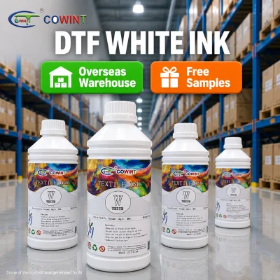 Custom Clothing Garment Printing High Opacity Anti-Clogging Elastic Smooth Flow 12 Months Shelf Life for Printer White for