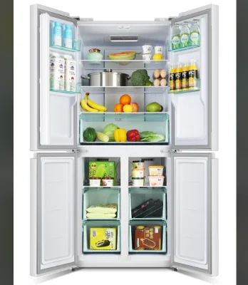 360L Customized French Door Refrigerator OEM 4-Door Quad Fridge with Bottom Freezer, Water Dispenser and LED Lighting BCD-360W
