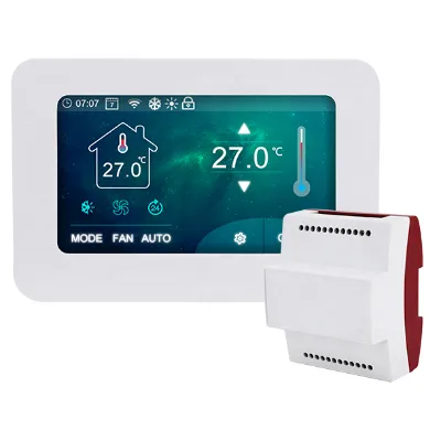 110V 220V Modern Digital Room Cooling Thermostat PC ABS Aluminium Fan Coil Thermostat with WiFi Communication Heating Control