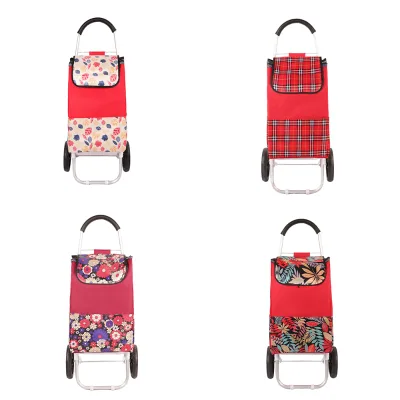 Hot Selling Aluminum Alloy Material Folding Shopping Trolleys & Carts for Supermarket
