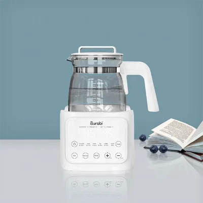 Hot Sale New Upgrade 6Functions Electric Glass Tea Pot with Heat Resistant Design Electric Kettles