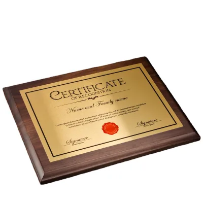Personalized Crystal Wooden Trophy Custom Design Eco-Friendly Laser Engraved Sports Awards MH-NJ0128