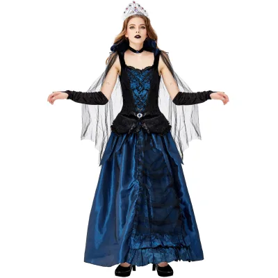 Women's Halloween Witch Cosplay Dress Set Black Devil Costume Witch Costumes Uniform Novelty Party Dresses