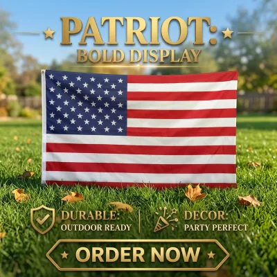 Factory Direct Nylon Digital Printed Stars USA Flag Pennant Style 3x5ft Durable Color Box Packaging