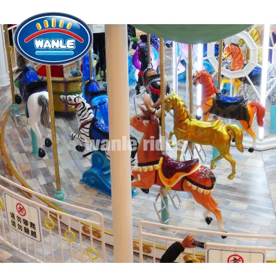 Grand Luxury Carousel for Indoor Amusement Park and Mall Use with Custom Design LED Lights and 36 Seats