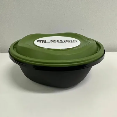 750ML Custom logo Microwaveable Anti Theft Noodle Round Container