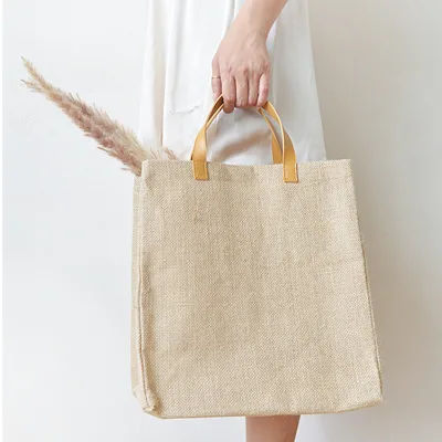 New Arrival Hot Sale Durable and Sturdy Firmly Sewn Waterproof Custom Jute Tote Bag Wholesale