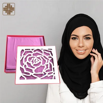 Left OverBranded Buttery Soft Rhinestone Embellished Polyester Jersey Satin Solid Turban Shiny Scarf Headscarf Hijab