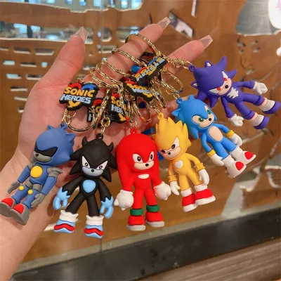 Fashion Bag Pendant Soft 3D PVC Keyring Anime Character Key Chain Ring Creative Cute Cartoon Figure Rubber Keychain