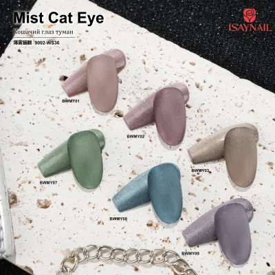 Professional Mist Cat Eye Gel Polish Magnetic Nail Gel for Salons Shimmer 12 Colors Gels Nail Polish