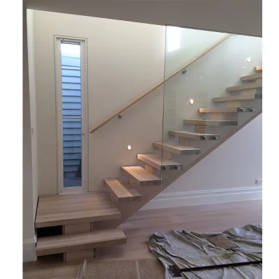 Chinese Glass Handrail Straight Staircase Designs Custom Stairs Metal Used Indoor Stair