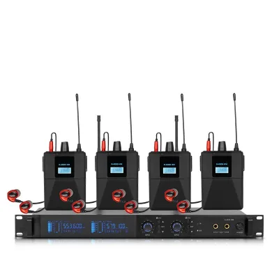 IEM Condenser Microphone 2 Channels Transmitter Personal Wireless In-Ear Monitor System Cardioid Metal BodypackS Noise