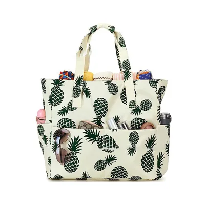 Multi Functional Outdoor Travel Canvas Storage Bags Durable Canvas Tote Bag High Capacity Beach Bag