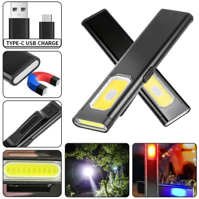 USB C Charging Work Light Magnetic Base Hat Clip EDC Compact LED IP55 Waterproof Aluminum Alloy Camping Emergency
