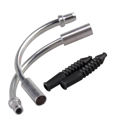 Bicycle  Elbow Dust Cover Cable Protective for Mountain/Road Bikes Front Rear Silver+Black Aluminum Alloy Stainless