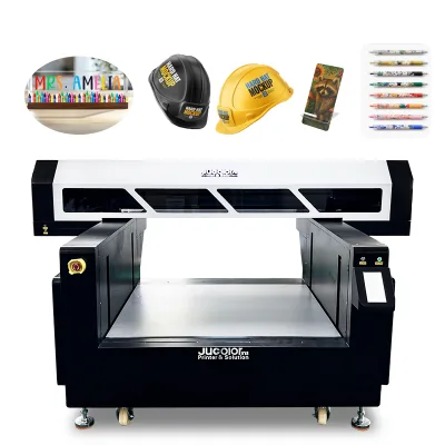 1216 A0 UV Flatbed Printer 3/4 Heads for PVC Card ID Badge Metal Sheet Printing Printer UV