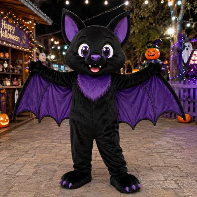 Shengye Manufacturer OEM Multi Color 2026 Bat Mascot Costume Lightweight Outfit Custom Animals Christmas and Halloween Uniform