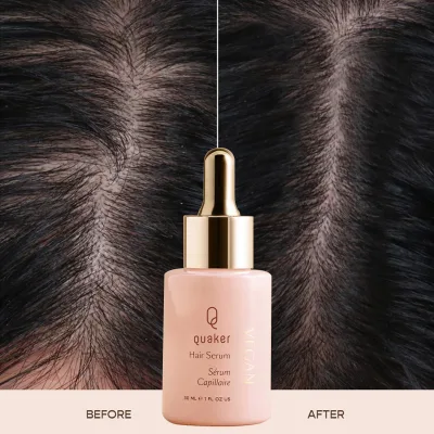Qquaker Nutrient Hair Serum Fast Growth Treatment Regrowth Caffeine Organic Plant Extract Private Label