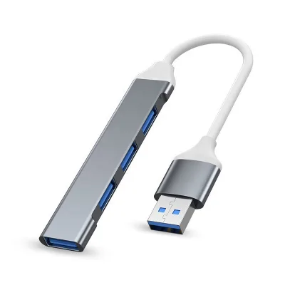 GL Aluminium Alloy 4-Port USB Hub with Dual USB-C & USB 3.0 Ports Portable Data Splitter for Laptop/PC/Tablet in Stock