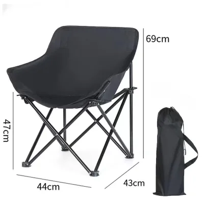 Moon Shape Garden Chair Outdoor Lightweight Foldable Iron Victorian Design High Quality Folding Camping Chair