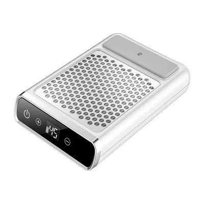 Rechargeable Cordless 80W Nail Dust Collector LCD Display 4500RPM Speed Adjustable 2 In1 Arm Rest Nail Dust Collector