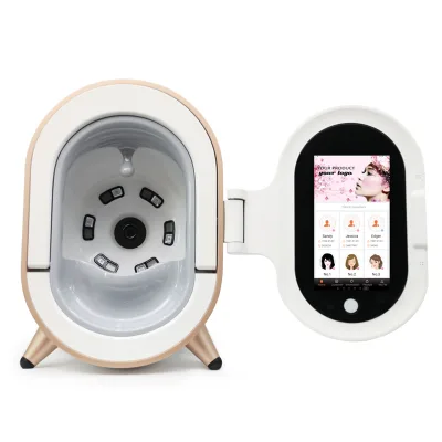 2024 Portable Digital Intelligent Skin Analyzer Professional Magic Mirror for Home Use 3D AI Face Detection LED Light EU/JP