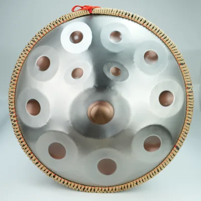 Wholesale Gold and silver color Factory Direct 22" 12 Notes Handpan Drum, Handmade Gold-Eye Design Steel Percussion Instrument