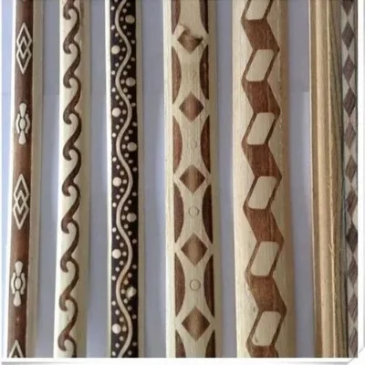 embossed white wood print moulding