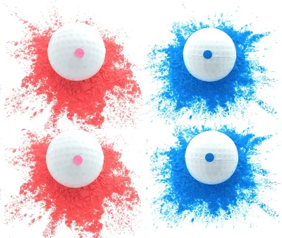 4 Pack Exploding Golf Balls Perfectly for Trick Joke Ball Game or Gender Reveal Baby Shower Party
