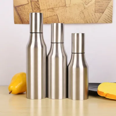Leak-proof Olive Oil Bottle Stainless Steel Dust-proof Soy Sauce Vinegar Seasoning Storage Kitchen Cooking Tools