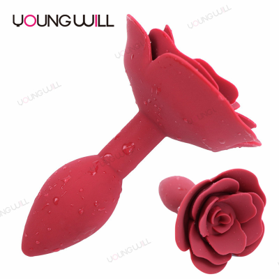 Dildo Butt Plug Anal Tail Prostate Massager Couple Anal Training Masturbation Soft Silicone Rose Anal Toys Plug Adult Sex Toys