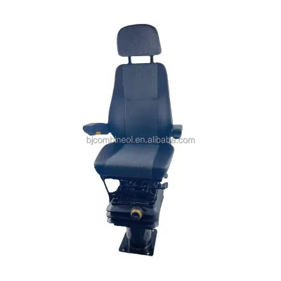 High Quality Railway Vehicle Driver Seat Engineer Operator Adjustable Mechanical Suspension Seat Leather Material 100% QC Passed