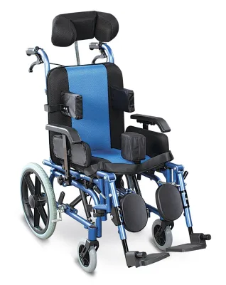 Manual Wheelchair for Cerebral Palsy Patients with Posture Support for Long Term Rehabilitation Use