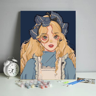 Comic Style Custom Oil Painting Portrait Digital Painting Canvas Art for Wall Decor