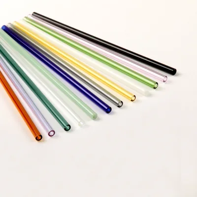 Doctorbee Reusable High Borosilicate Heat Resistant Glass Straws Glass Straws Glass Drinking Straw Set With Custom Logo