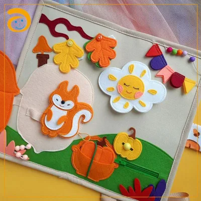 New Arrival Wholesale Preschool Handmade Activity Montessori Baby My First Book Kids Educational Quiet Felt Cloth Busy Book
