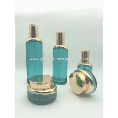 Lotion Bottle with Shoulder Cosmetic Glass Bottle 40ml 100ml 120ml Cosmetic Packaging OEM
