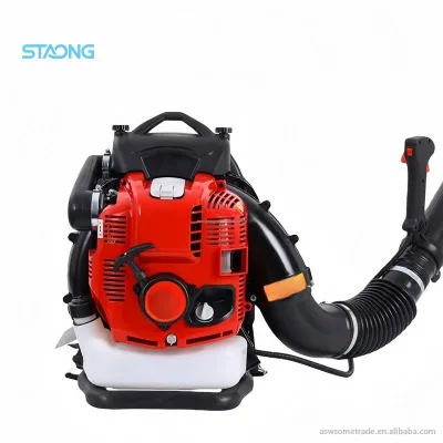 Industrial Grade Gasoline Backpack Blower Vacuum Cleaner with Cast Iron Blades Low Pressure for Garden Leaf and Snow Blowing