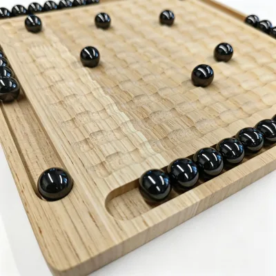 Wooden Eco-Friendly Montessori Educational Gravity Logic Board Game Marble Puzzle for Kids & Family-Gift Box