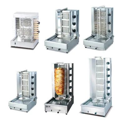 Semi Automatic Gas Electric Rotating Shashlik Barbecue Shish Kabob Kebab Maker Shawarma Meat Skewer Yakitori Bbq Grill Machines