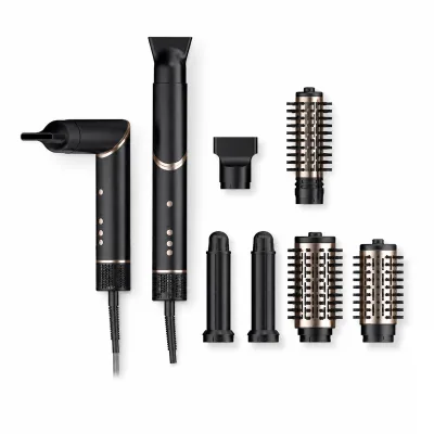 DSP OEM BLDC Hair Dryer  2 Speeds Settings Cold Air 360° Swivel Cord With 6pcs Accessories Rotary Brush Protective Cover